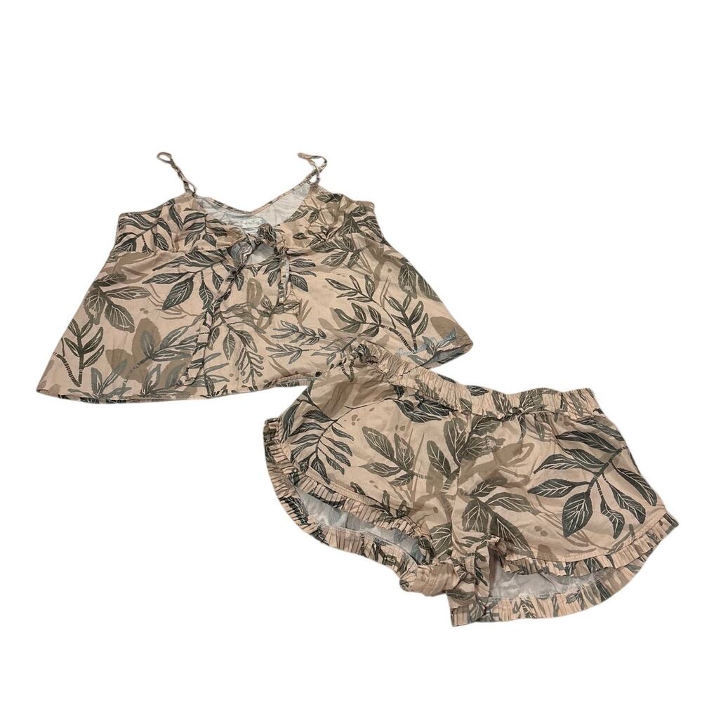 The Lazy Poet Women XL Luxury Pajama Set 100% Cotton Tank Top Shorts Comfortable